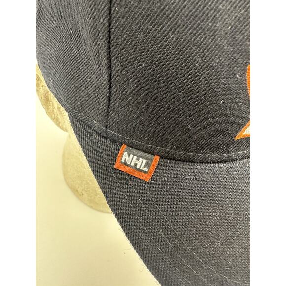 Zephyr NHL Fitted Hat Philadelphia Flyers Hockey Size 7 1/2 Black Orange NWTs - Picture 11 of 13